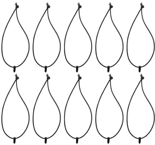 LRXIYODE Correas de Amarre Elásticas 18 Cm Gancho, 10 Piezas, Bridas para Cables Reutilizables, Cuerda Elástica para Atar y Organizar en Hogar, Oficina y Jardinería