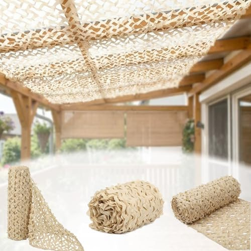 Générique Filet de Camouflage d'Ombrage, Maille Légère pour Décoration de Mariage et Réception, Rideau pour Jardin ou Fête d'enfants, Accessoire Tactique pour Chasse et Jeux de Tir(1.5x7M)