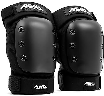 Rekd Pro Ramp Kniepolstern für Skateboard, Unisex, Erwachsene M Schwarz (Black)