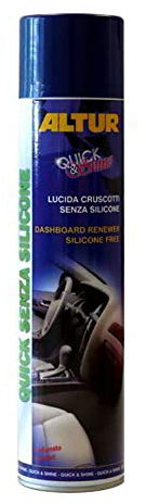 Altur Quick Senza Silicone, Lucido cruscotto Spray Senza Silicone, profumato 600 ml