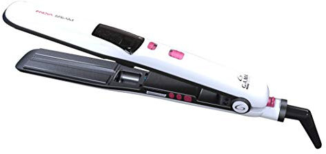 Piastra in ceramica a vapore per capelli Innova Steam. Temperatura regolabile da 130° a 230° C. Funzione micro vapore per capelli idratati e protetti