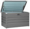 Metall-Gartentruhe 300 l grau Kissenbox Auflagenbox für die Terrasse wasserdicht Aufbewahrungsbox Gartenbox Cebrosa