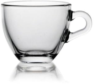 Borgonovo Lot de 6 Tasses à café en Verre 85 ML