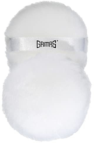 Grimas Profi-Baumwoll-Puderquaste Powder-Puff, 10cm, zum Aufbringen und Verteilen von losem und gepresstem Puder, sehr weich, waschbar