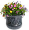 DARO DEKO Metall Pflanzkübel schwarz-grau Ø 41cm Blumentopf Blumen-Kübel übertopf Pflanz-Topf