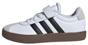 adidas Unisex Kinder VL Court 3.0 Shoes, Cloud White/Core Black/Grey One, 33 1/2 EU