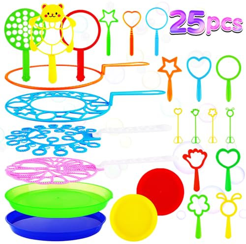 Seifenblasen Set für Kinder, Blase Zauberstab, Große Seifenblasen Set Kinder, Bunte Seifenblasen stäbe，Bubble Maker Spielzeug für Indoor Outdoor,Geschenk für Kindergeburtstag,Hochzeit,Partys (1218)