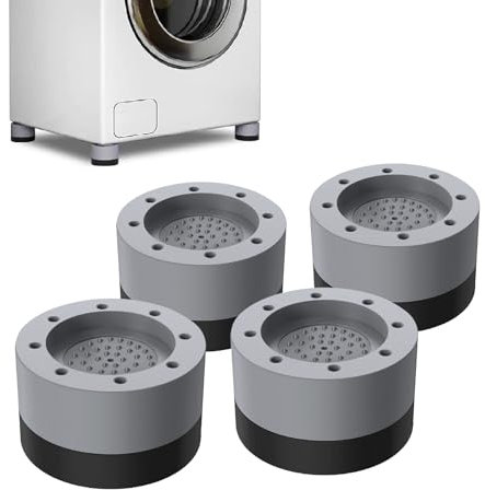 Waschmaschine Füße Pad Fußpolster - Universal Antivibrationsmatte Waschmaschine Füße für Waschmaschinen & Trockner, Langlebige Rutschfeste Anti-Vibration Reduziert Lärm (4 Stück)