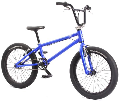 KHEbikes KHE Cosmic AL 20 Zoll BMX Rad – Aluminiumrahmen – 10,6kg – V-Bremsen – Affix Rotor – 360° Tricks – Acme Reifen – Street Park Pumptrack – Blau – Modell 2025 – 135–170cm Fahrergröße