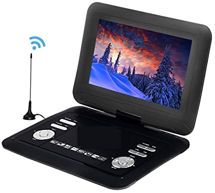 Videospelare, DVD-spelare Bärbar bil-TV 13,9 tum stor spelare LCD-skärm for spel FM DVD VCD CD MP3 MP4 Med Gamepad TV-antenn