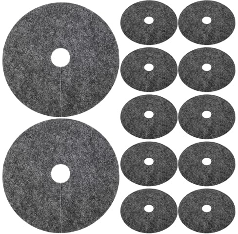 MAGICLULU Alfombrillas de Barrera Anti-maleza Tela No Tejida Gris 20 Cm Diámetro 20 Unidades, Cubierta para Control de Malezas en Macetas, Permeable al Agua y Transpirable para Jardinería