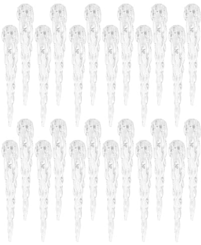 JOINPAYA 50 Cubiertas de Plástico en Forma de Carámbano para Bombillas LED de 5 Mm, Fáciles de Instalar, Ideales para Decoración Navideña en Interiores y Exteriores