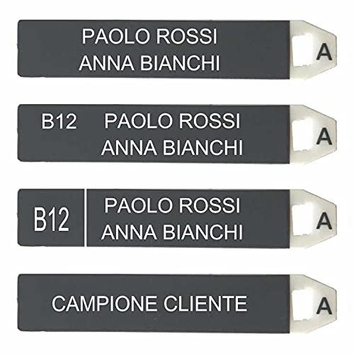 1 Targhetta porta nome citofono URMET 1145/100 completa di incisione a fresa