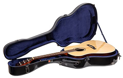 Crossrock Étui de Guitare Acoustique Dreadnought en Fibre de Verre - Convient pour Guitares Gibson J45, Songwriter, Southern Jumbo, Dove et Hummingbird Dreadnought - Noir