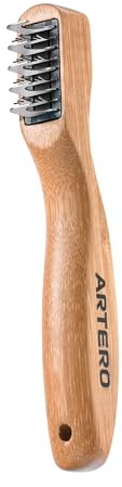 ARTERO Freddy Cortanudos para Perros y Gatos - Cuchilla Desenredante Profesional para Nudos y Enredos - Perro de Agua, Pelo Largo - 5 Hojas + 4 Hojas con Pinchos - Mango Madera Natural