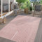 TT Home In-& Outdoor Teppich Wetterfest Balkon Küche Wohnzimmer Boho Skandi Design, Farbe:Dunkelrosa Pink, Größe:160x220 cm