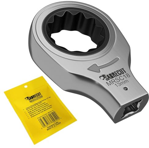 SabreCut 1 x MRSC18 Chiave a cricchetto bifacciale da 13mm Attacco quadro da 1/4 Ingranaggio di precisione a Cricchetto a coppia elevata da 62Nm Attacco utensile compatto in acciaio inossidabile