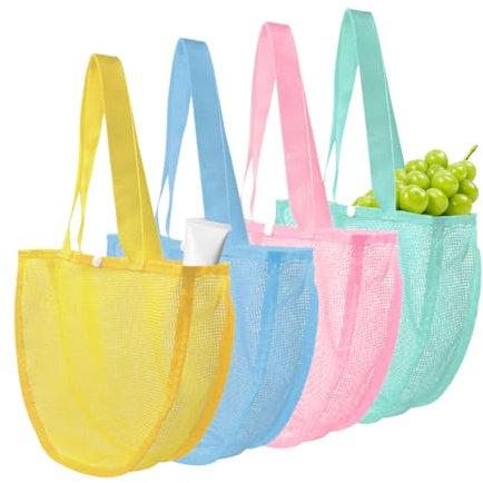 BASS COLLEGAZIONE SHELLE, BASSE DI COLLEZIONE DI SCHEDA,Borse per bombardamenti per spiaggia | Tote pieghevole leggera 4x impermeabile, custodia setaccio, setaccio di sabbia, per spiaggia, nuoto,