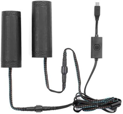 KEMIMOTO Manopole riscaldate per ATV, riscaldatore per manubrio di tipo C regolabile a 5 livelli, impermeabili IP67, cuscinetti riscaldati per moto e ATV da 22 mm