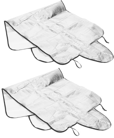FUNOMOCYA Copertura per Parabrezza Auto Anti-Neve 2 Pezzi, Resistente in Epe, Parasole Facile da Installare per Guida Invernale e Protezione Antigelo