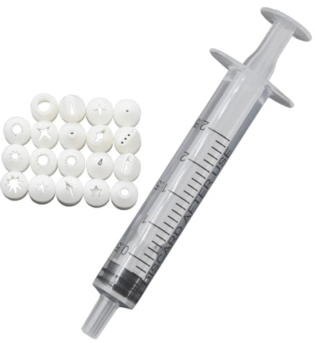 fkngcp 19pcs Conseils de tuyauterie, modélisation des Mini-Conseils de Pipette Jouets Ensemble avec seringue, Outils décoration gâteaux Miniatures pour Mini-Argile Argile argileuse Artisanat à gâte