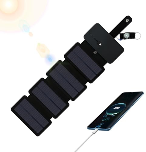 Solladdare, vattentät solpanel för laddning - vikbar USB-laddare | för camping bil vandring utomhus resor utforskare