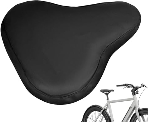 Cykelsadelöverdrag - ergonomisk anti-chock vattentät beläggning - med dragsko cykelkudde - för landsvägscykling urban mountainbike dam