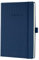 Sigel CO656 Notizbuch A5 kariert blau, Hardcover, 194 nummerierte Seiten, nachhaltiges Papier, mit Inhaltsverzeichnis, Stiftschlaufe, Falttasche, Gummibandverschluss, Conceptum