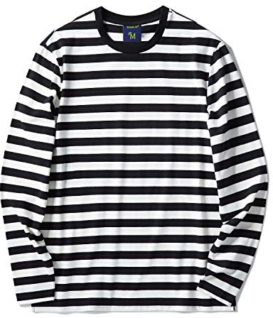 Mens Striped Long Sleeve T Shirt