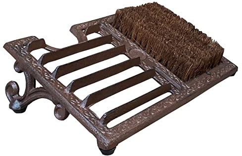 Selections Vintage Style Cast Iron Boot Shoe Scraper, Jack & Brush