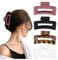 KroY PecoeD 4 Pièces Pinces à Cheveux,Grande Pince Cheveux Antidérapante Acrylique Pince a Cheveux con Griffes Épaisses Accessoires de Coiffure pour Femmes et Filles
