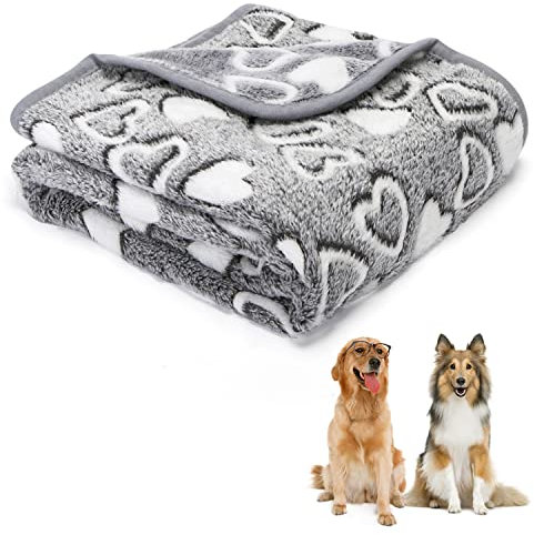 Nobleza Hundedecke Fleece Weiche Fleecedecke Waschbar Katzendecke Hunde Decke Outdoor Flauschig Deck für Haustier Hunde Katzen Welpen Weiche Warme Matte, 120 * 100cm