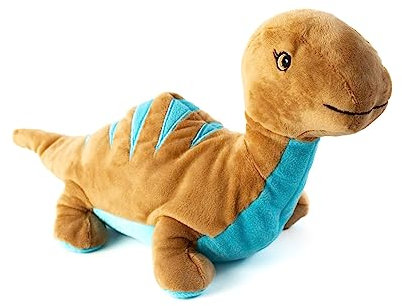 Habibi Plush Premium – 1869 Wärmekissen/Stofftier Dinosaurier- Körnerkissen für Kinder und Erwachsene, zum Erwärmen in der Mikrowelle/Backofen, ideal auch für Babys