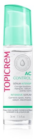Topicrem - Siero Intensivo AC Control - Cura Anti Imperfezioni, Regolatore di Sebo e Marchi Residuali - Pelle Sensibile Mista a Grassa, Tendenza Acneica - Adolescenti & Adulti - 34 ml