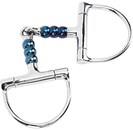 Yuecoom Bocca per Morso con Rullo in Rame, Filetto Ad Anello a D Anti-morso per Bocca di Cavallo da 125 Mm in Acciaio Inossidabile per Allevamento di Cavalli