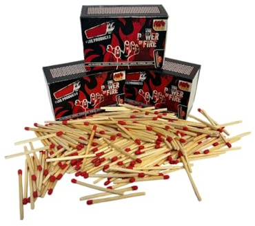 Trämatchningar förpackning med 720 matchningar 4,8 cm lång förpackning med 3 lådor med 240 stycken tändstickor för eldstäder brandtändare spis grillmatchningar grill öppen spis familjepaket