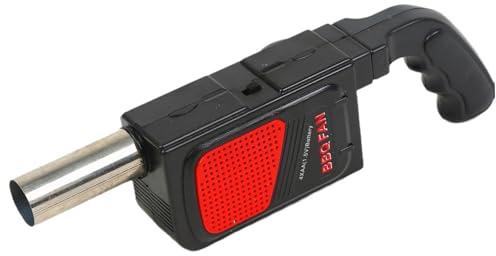 Grillfläkt, bärbar 25 cm robust handhållen brandfläkt med handtag bärbar eldstad bälg för camping vandring picknick matlagning