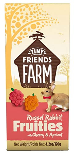 SIPW - Tiny Friends Farm Treat Biscuits Hamsters Rats Gerbil Ferrets Guinea Pigs 120g (Russel Rabbit Fruities)