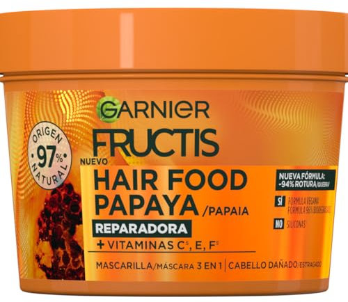 Garnier Fructis Hair Food Mascarilla Capilar Papaya, 400ml