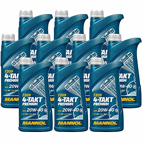 QR-Parts Set 85469629 MN7209-1 10x MANNOL 1 Liter 7209 4-Takt Premium Motorradöl API SM JASO MA2