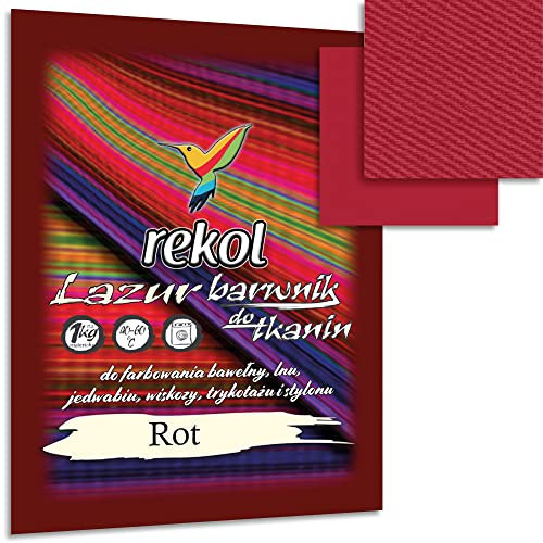 Wohnkult 18 g Textilfarbe Lazur Stofffarbe Färben Nachfärben 15 Auswahl (Rot)