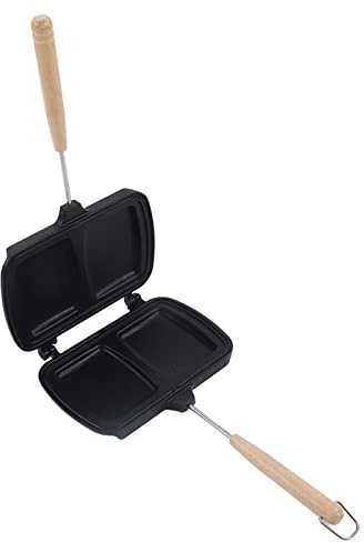 HERCHR Doppelseitige Bratpfanne, Antihaft-Pfannkuchenpfanne, Kochpfanne, Sandwichmaker, Grillplatte, Backform für Toaster, Frühstück, Omelett
