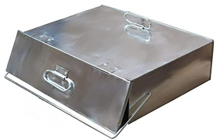 Unibos | Heavy Duty | Metal Ash Carrier | Ash Bucket with Lid & Handle | Hot Tidy Box Container | Fireplace Pan Bucket Bin | Fire Pits Wood & Coal Burning | Galvanised Metal