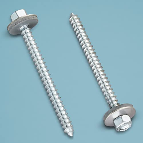 Löffert® 6,5 x 75 mm | 25 Stück V2A-Schrauben (Sechskankt) für Holz-Unterkonstruktion | Aluminium-Profile & Zubehör für 16mm Stegplatte