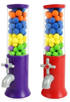 YOBRO Dispenser di caramelle con rubinetto antico, confezione da 2 mini distributori di snack per bambini, dispenser di cibo secco con design retrò, bomboniere divertenti e funzionali, regali per