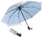 HEXSOLID 46inch UV Umbrella for Sun Protection SPF 50 Strongest Windproof Travel Folding Umbrella Compact UV Protection Sun Umbrella for Rain And Wind Auto Open Close (Silver/Blue, 46inch)