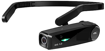 4K-videokamera for bloggare, vloggande digital videokamera Head Wearable Recorder(Without SD card)