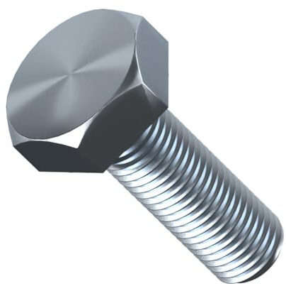 Bulloni con testa esagonale M8 (8 mm x 150 mm), perni esagonali completamente filettati, acciaio ad alta resistenza, grado 8.8, zincati DIN 933 (confezione da 20)