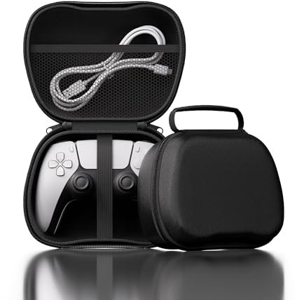 NQQNQQ Universal Game Controller Protective Case Travel Storage Compatible with One, Series X/S, PS4, PS5, and Nintendo Switch Controllers Sturdy Carrying Case for PS 5. AA-B (Black)