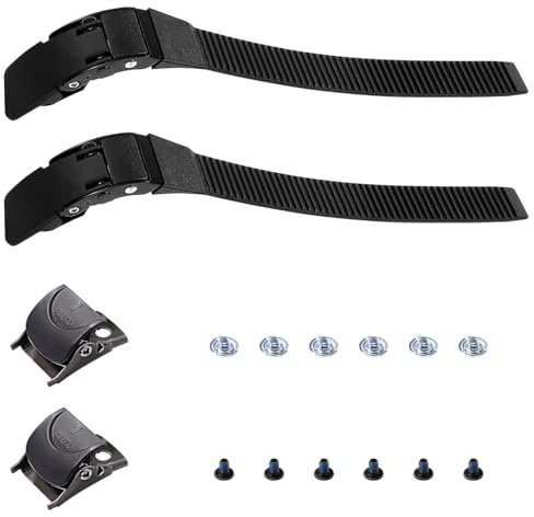 YARNOW Adjustable Roller Skate Strap Buckles Replacement Set with Screws Universal Inline Skates Accessories for Skating Shoes 2 Pieces